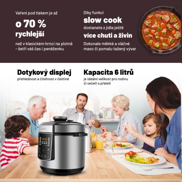 Lauben Multi Cooker 18SB, többfunkciós edény