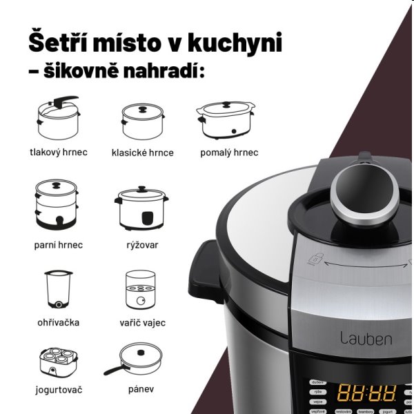 Lauben Multi Cooker 18SB, többfunkciós edény