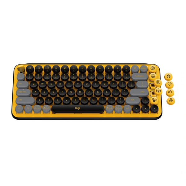 Logitech POP Keys - vezeték nélküli mechanikus billentyűzet Emoji - sárga fekete - US