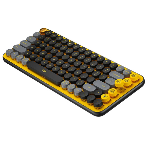 Logitech POP Keys - vezeték nélküli mechanikus billentyűzet Emoji - sárga fekete - US