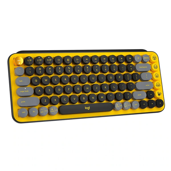 Logitech POP Keys - vezeték nélküli mechanikus billentyűzet Emoji - sárga fekete - US