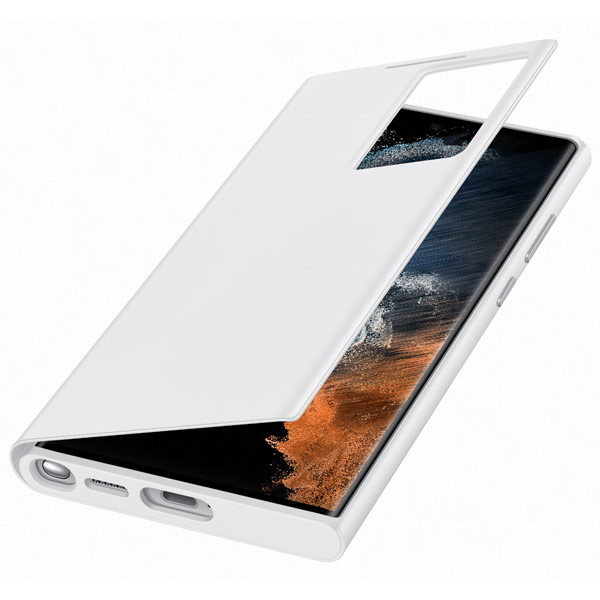 Tok Clear View Cover for Samsung Galaxy S22 Ultra, white Tok Clear View Cover for Samsung Galaxy S22 Ultra, white