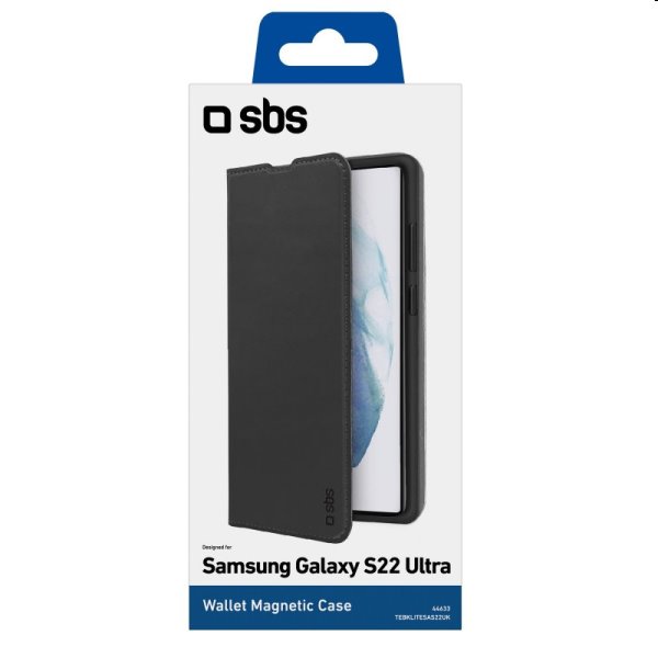 Tok SBS Book Wallet Lite for Samsung Galaxy S22 Ultra, fekete