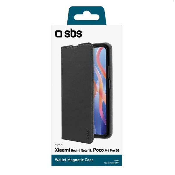 Tok SBS Book Wallet Lite for Xiaomi Redmi Note 11/Poco M4 Pro 5G, fekete Tok SBS Book Wallet Lite for Xiaomi Redmi Note 11/Poco M4 Pro 5G, fekete