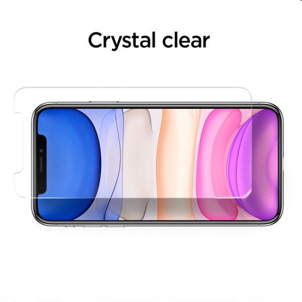 Spigen Align Glass FC edezz üveg Apple iPhone 11/XR számára, fekete