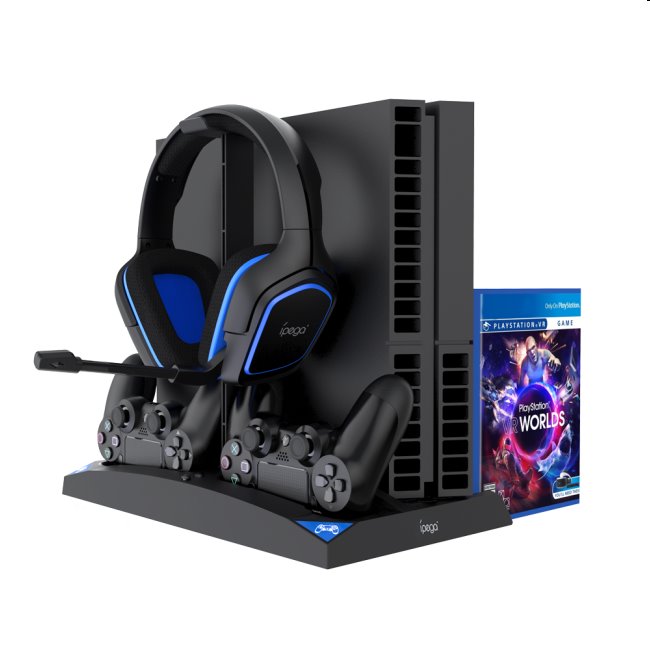 Dokkoló állomás iPega P4009 PlayStation 4 számára, Dualshock és Fejhallgató Dokkoló állomás iPega P4009 PlayStation 4 számára, Dualshock és Fejhallgató