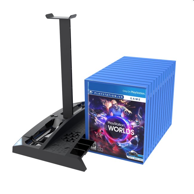 Dokkoló állomás iPega P4009 PlayStation 4 számára, Dualshock és Fejhallgató Dokkoló állomás iPega P4009 PlayStation 4 számára, Dualshock és Fejhallgató