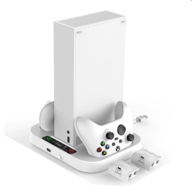 iPega dokkoló állomás Xbox Series S és Vezeték nélküli kontroller számára + tölthető akkumulátorok