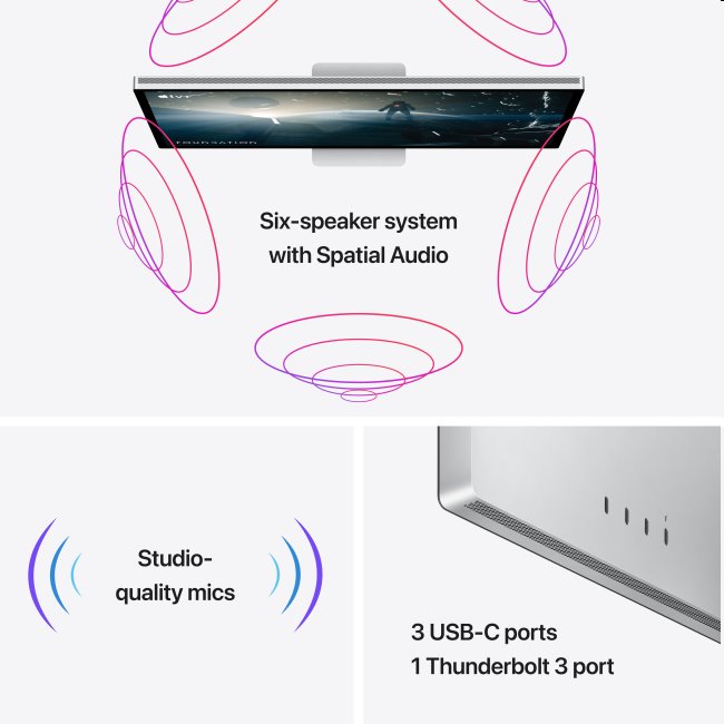 Apple Studio Display 27" Nano-Texture Glass (VESA tartó adapterével)