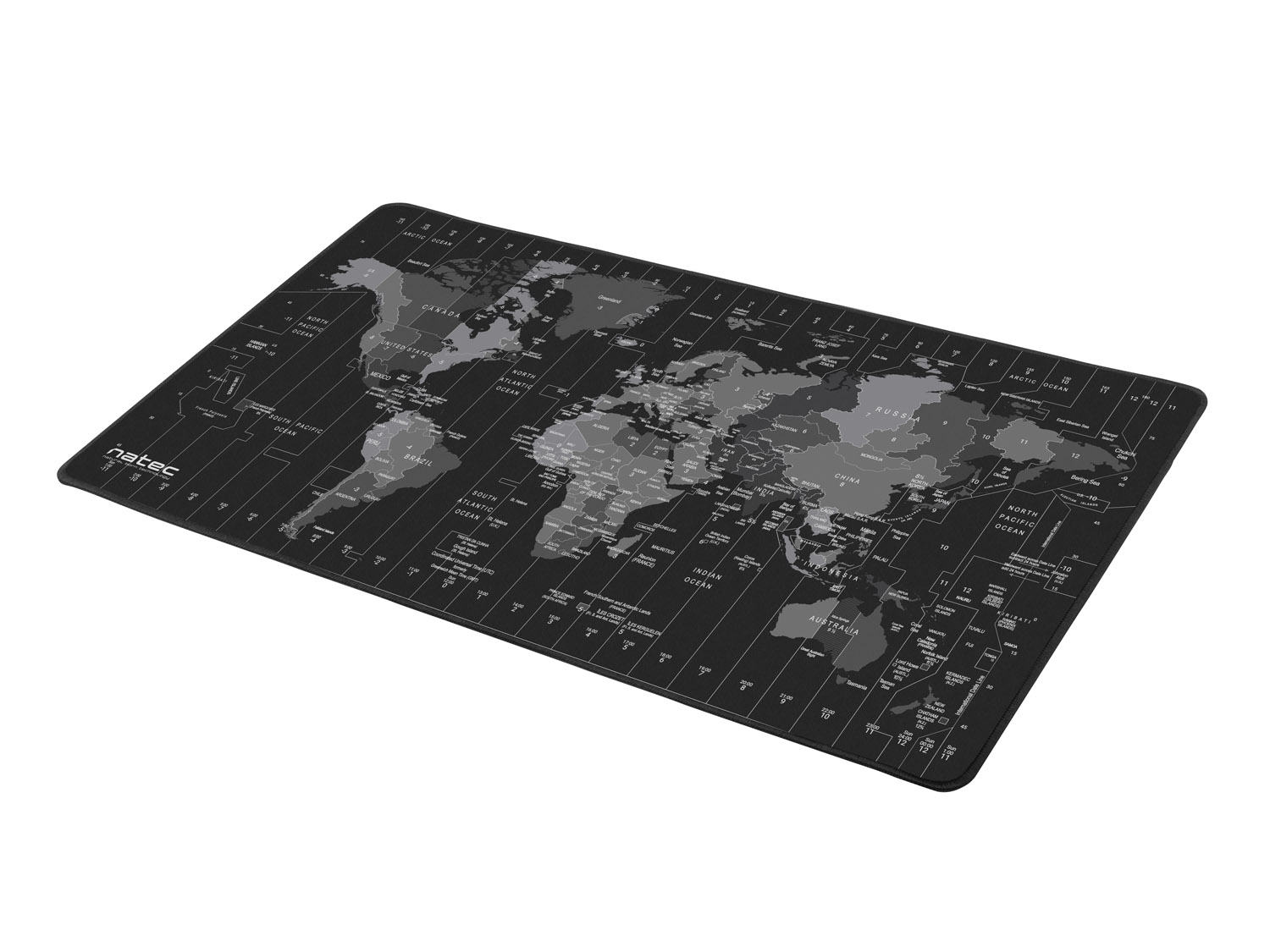 Maxi alátét Natec Maxi Egérpad Time Zone Map