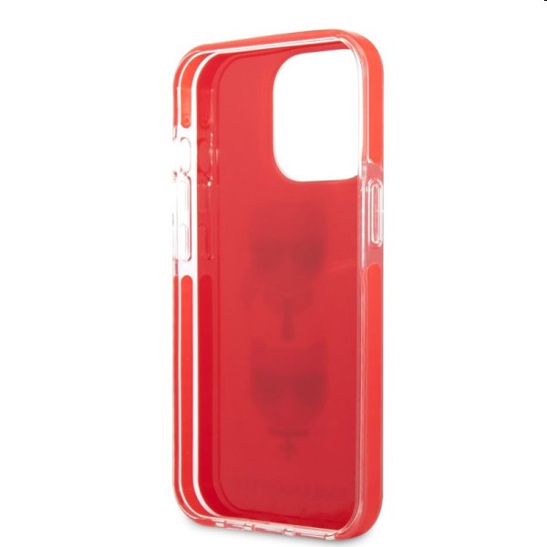 Tok Karl Lagerfeld TPE Karl and Choupette Heads for Apple iPhone 13 Pro, piros