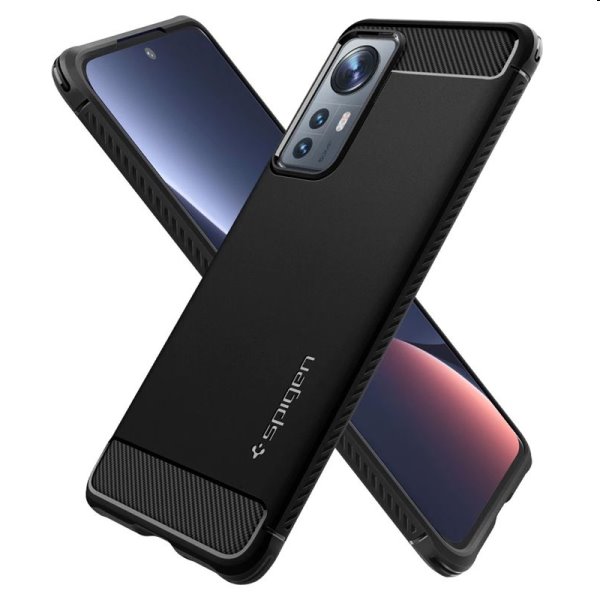 Tok Spigen Rugged Armor for Xiaomi 12/12X, fekete Tok Spigen Rugged Armor for Xiaomi 12/12X, fekete
