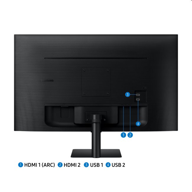 Samsung Okos Monitor M5 (2022), 27" FHD, Fekete