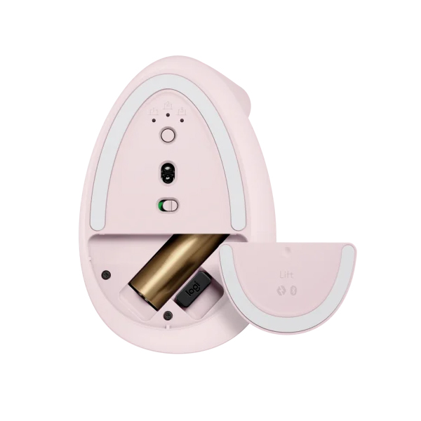 Logitech Lift Vertical Ergonomic Egér vertikális egér, rózsaszín