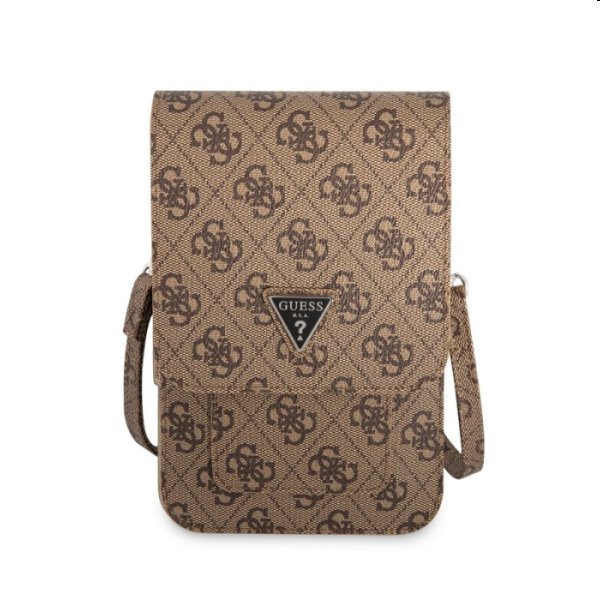 Guess PU 4G Triangle Logo Phone Bag, brown