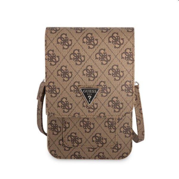 Guess PU 4G Triangle Logo Phone Bag, brown