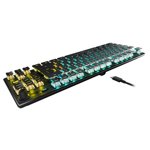 Gamer mechanikus billentyűzet ROCCAT Vulcan TKL PRO, Titan Switch Optical Linear Red, US kiosztás