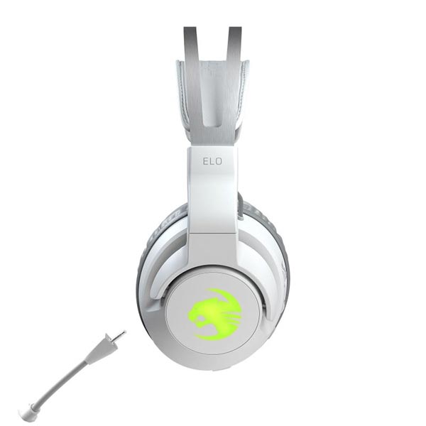 Gamer vezeték nélküli fülhallgató ROCCAT ELO 7.1 AIR mikrofonnal, fehér