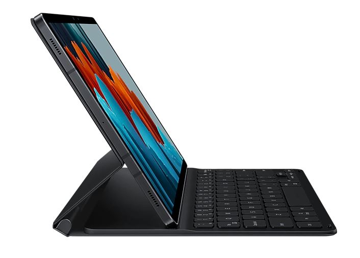 Book Cover tok billentyűzettel Samsung Galaxy Tab S8 számára, Fekete