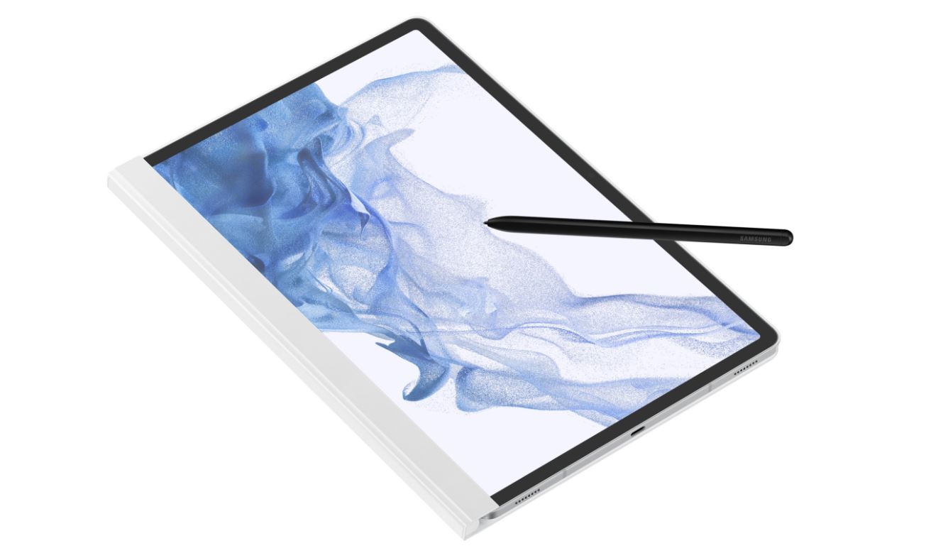 Note View Cover tok Samsung Galaxy Tab S8 Plus számára, fehér