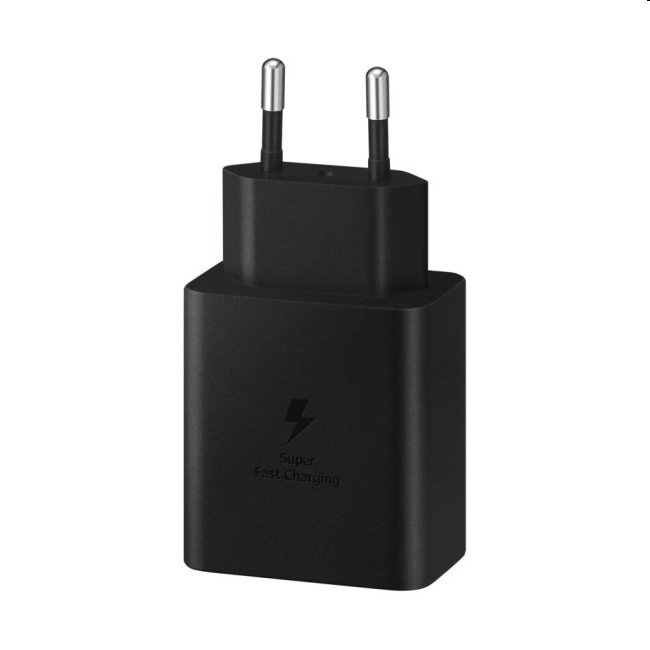 Gyorstöltő Samsung 45W USB-C kábellel, Fekete