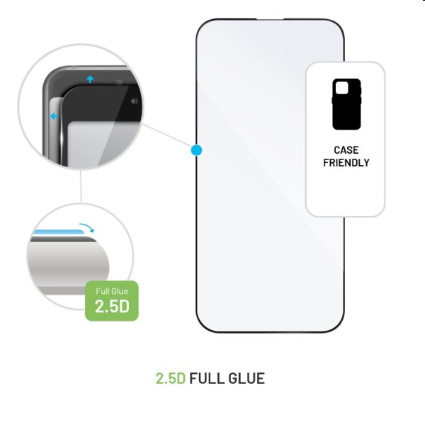 FIXED Full-Cover védőüveg for Apple iPhone 12 mini, fekete