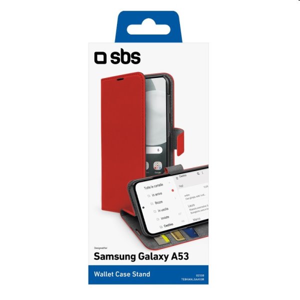 Tok SBS Book Wallet Stand for Samsung Galaxy A53, piros Tok SBS Book Wallet Stand for Samsung Galaxy A53, piros