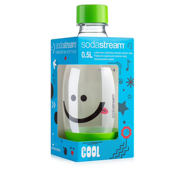 SodaStream gyerekpalack 0,5l smiley zöld