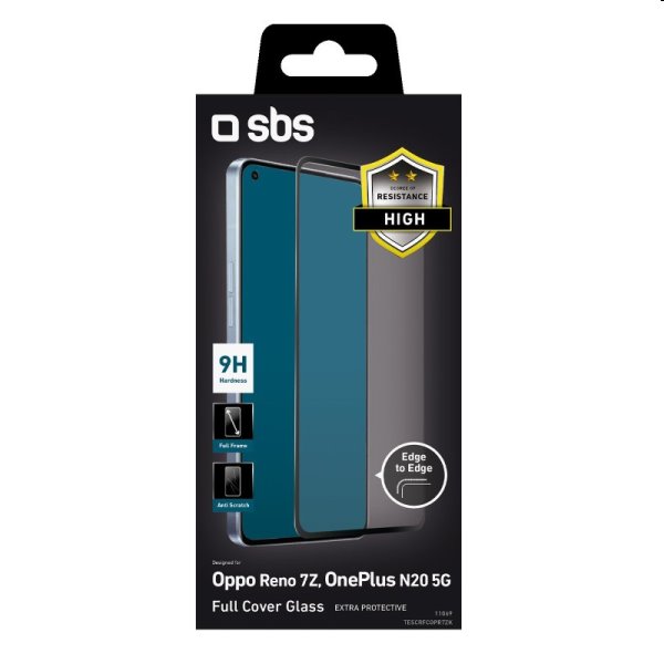 Edzett üveg SBS Full Cover for Oppo Reno7 Z 5G, fekete Edzett üveg SBS Full Cover for Oppo Reno7 Z 5G, fekete