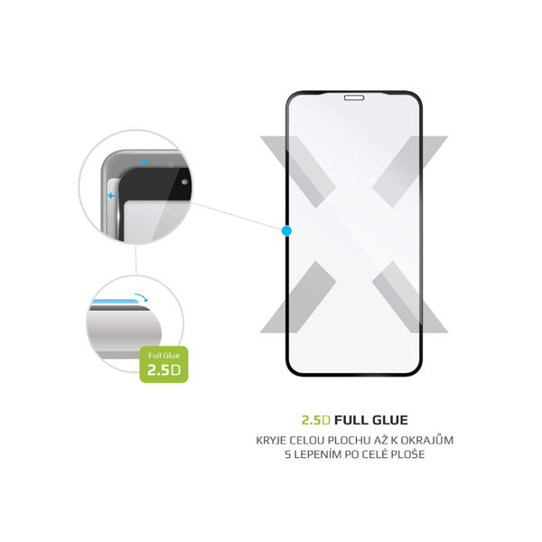 FIXED Full-Cover edzett védőüveg for Apple iPhone XR/11, fekete