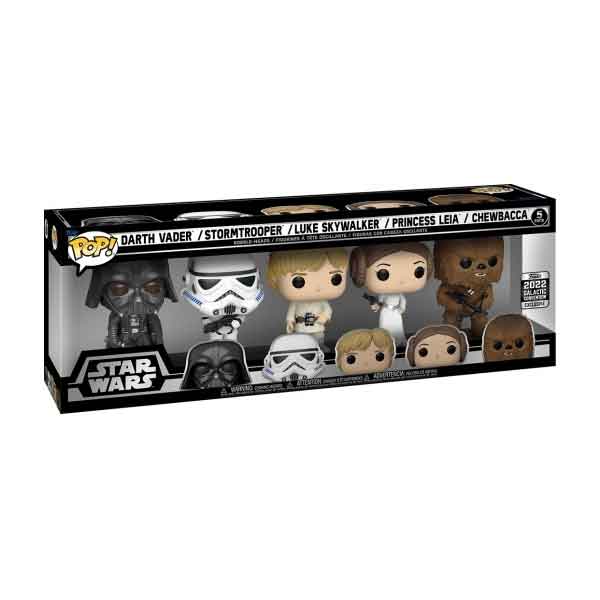 POP! 5 Pack Darth Vader, Stormtrooper, Luke Skywalker, Princess Leia, Chewbacca figuracsomag