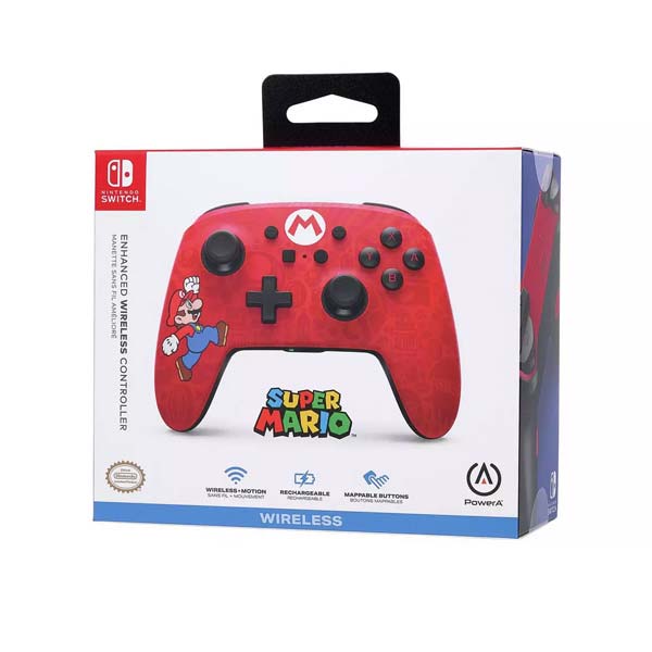 Vezeték nélküli vezérlő PowerA Enhanced for Nintendo Switch, Here We Go Mario Vezeték nélküli vezérlő PowerA Enhanced for Nintendo Switch, Here We Go Mario