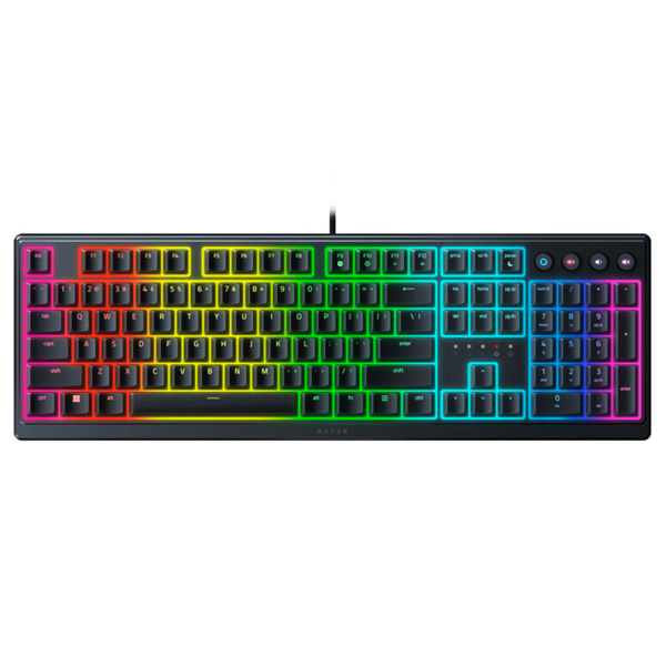 Gamer billentyűzet Razer Ornata V3 Low-profile Mecha-membrane RGB Billentyűzet, US kiosztás