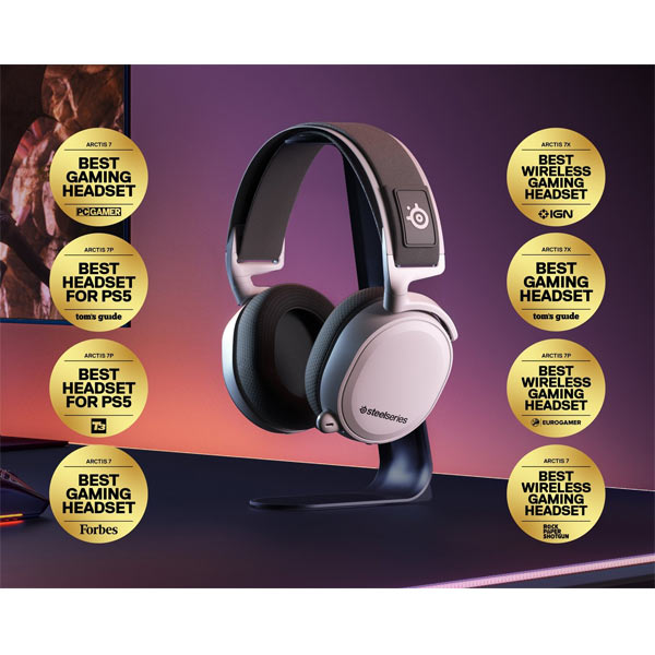 Steelseries Arctis 7+ játékos fülhallgató, fehér Steelseries Arctis 7+ játékos fülhallgató, fehér