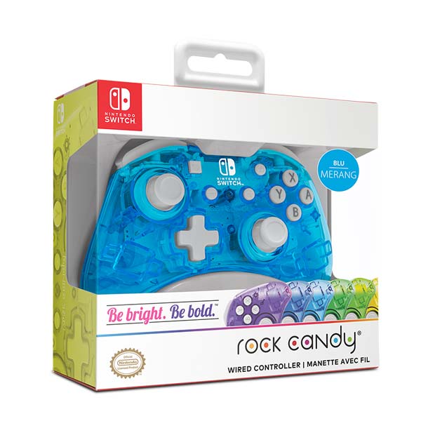 Vezetékes vezérlő PDP Rock Candy Mini for Nintendo Switch, Blu-merang