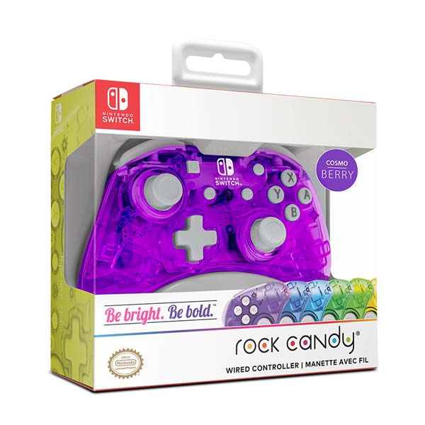 Vezetékes vezérlő PDP Rock Candy Mini for Nintendo Switch, Cosmoberry