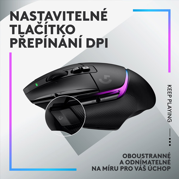 Vezeték nélküli Gamer egér Logitech G502 X Plus, fekete