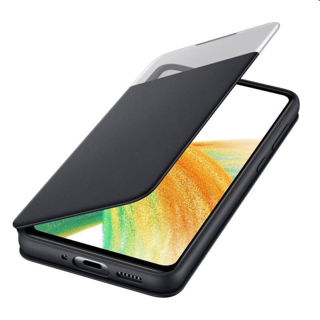 S View Cover tok Samsung Galaxy A33 5G számára, Fekete S View Cover tok Samsung Galaxy A33 5G számára, Fekete