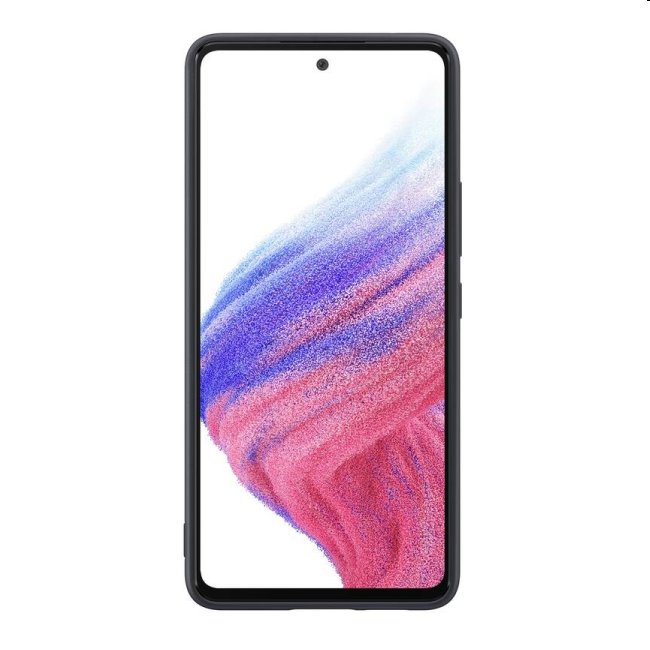 Silicone Cover tok Samsung Galaxy A53 5G számára, Fekete