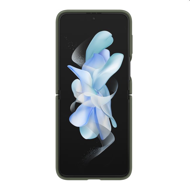 Tok Silicone Cover ujjtartóval for Samsung Galaxy Z Flip4, khaki Tok Silicone Cover ujjtartóval for Samsung Galaxy Z Flip4, khaki