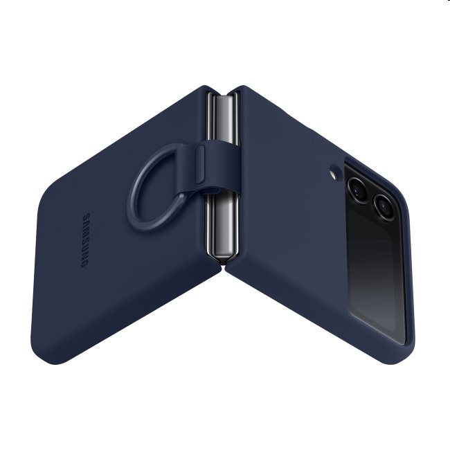 Tok Silicone Cover ujjtartóval for Samsung Galaxy Z Flip4, navy Tok Silicone Cover ujjtartóval for Samsung Galaxy Z Flip4, navy