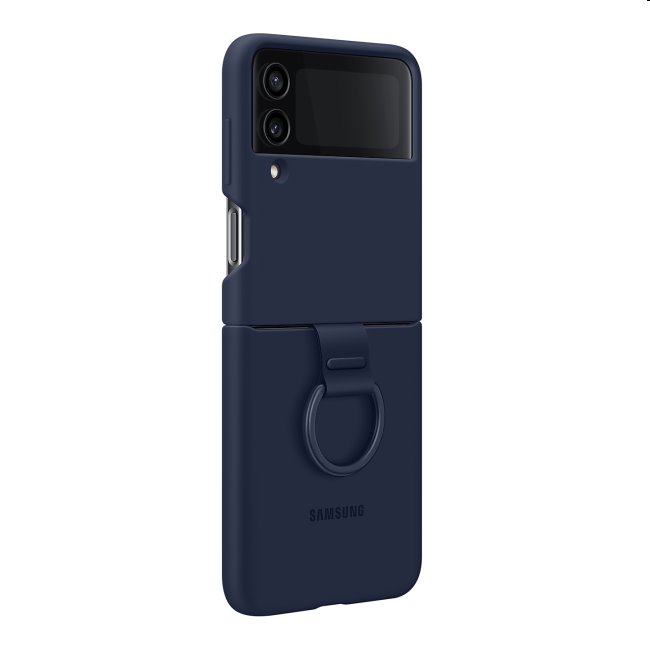 Tok Silicone Cover ujjtartóval for Samsung Galaxy Z Flip4, navy Tok Silicone Cover ujjtartóval for Samsung Galaxy Z Flip4, navy