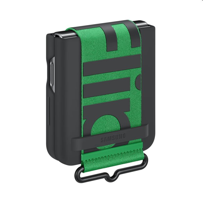 Silicone Cover tok hurokkal Samsung Galaxy Z Flip4 számára, Fekete Silicone Cover tok hurokkal Samsung Galaxy Z Flip4 számára, Fekete