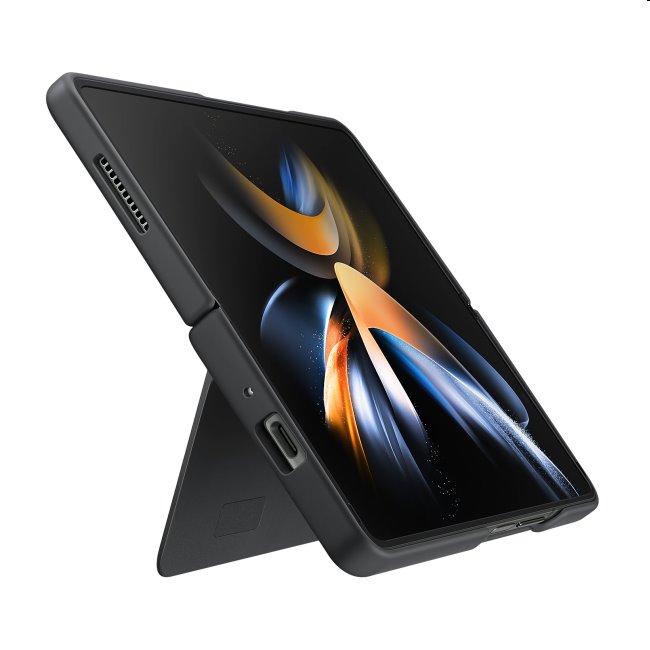 Slim Standing Cover tok Samsung Galaxy Z Fold4 számára, Fekete Slim Standing Cover tok Samsung Galaxy Z Fold4 számára, Fekete