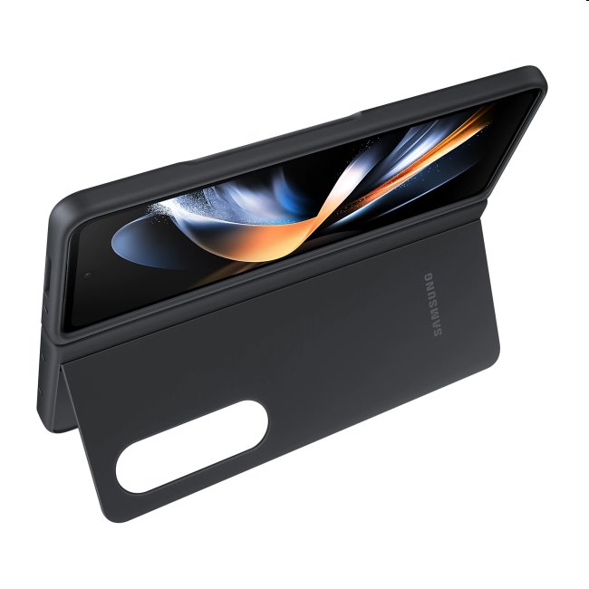 Slim Standing Cover tok Samsung Galaxy Z Fold4 számára, Fekete Slim Standing Cover tok Samsung Galaxy Z Fold4 számára, Fekete