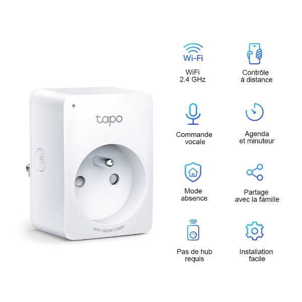 TP-Link Tapo P100 (2-pack), Mini Smart Wi-Fi csatlakozóaljzat