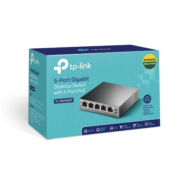 TP-Link TL-SG1005P 5 Port Desktop Steel Switch