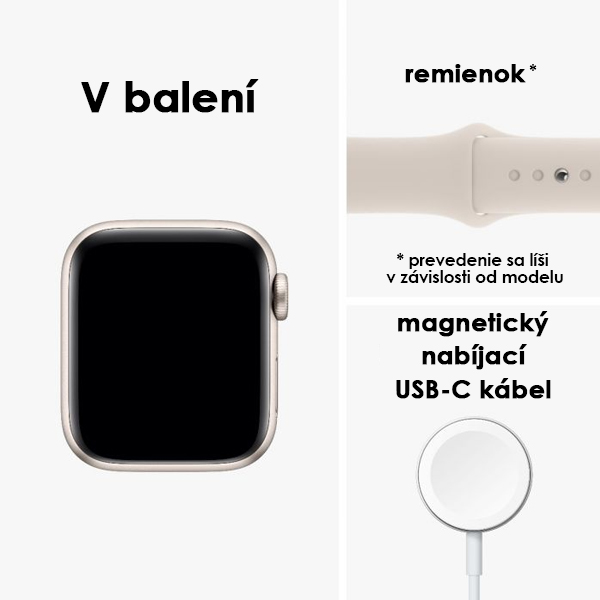 Apple Watch SE GPS 44mm ezüst Aluminium Tok fehér Sportszíjjal