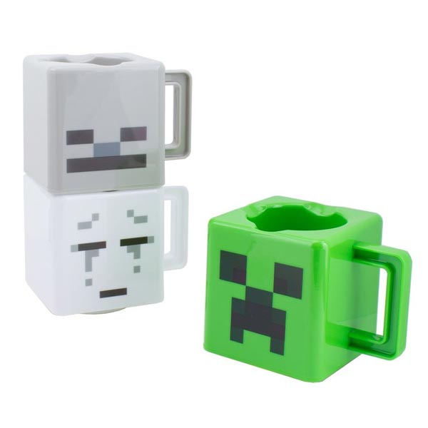 Bögrék Minecraft Stacking Mugs x3