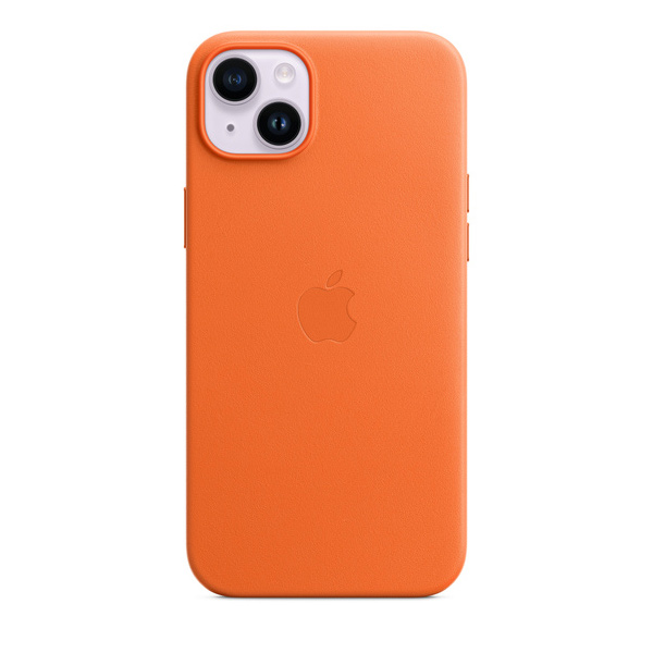 Apple iPhone 14 Plus Leather Case tok MagSafe-vel, Narancssárga